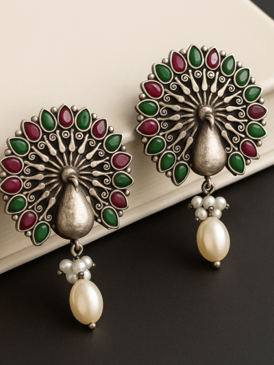 Regal Peacock Grace Earrings