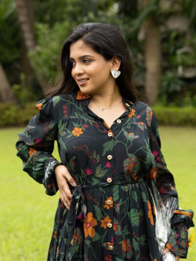 Midnight Tiered dress