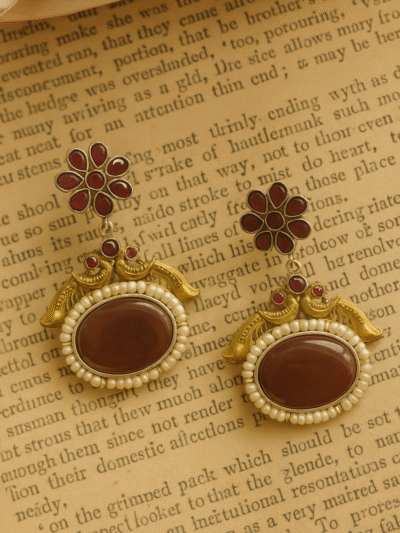 Crimson Bloom Earrings
