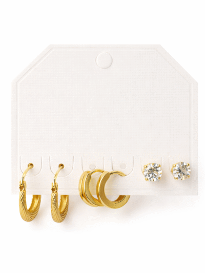 Golden Trinity Earring Set