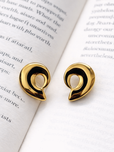Golden Aura Stud Earrings