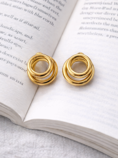 Golden Halo Stud Earrings