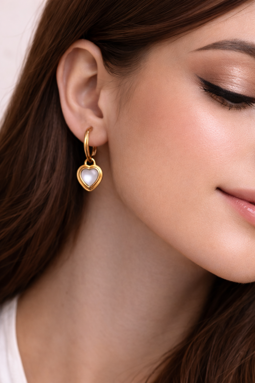 Golden Heartlock Hoops - Image 2