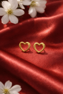 Golden Heart Halo Studs