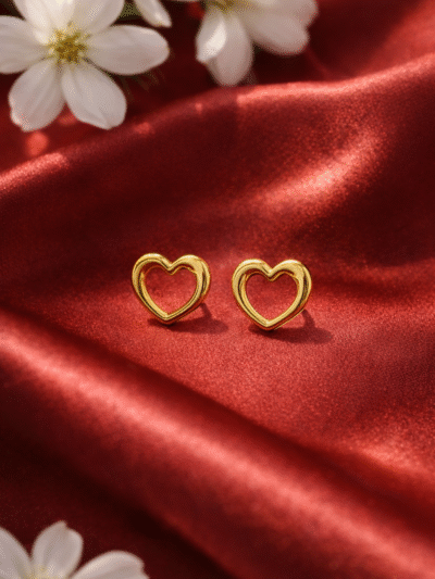 Golden Heart Halo Studs