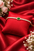 Emerald Glow Tennis Bracelet