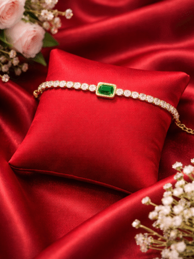 Emerald Glow Tennis Bracelet