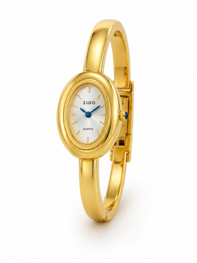 Golden Oval Timepiece