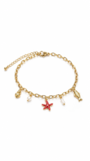 Coral Tide Charm Bracelet