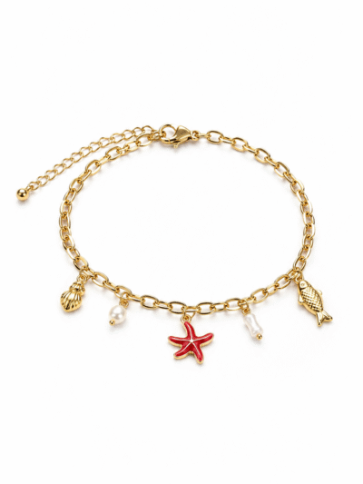 Coral Tide Charm Bracelet