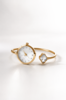 Pearl Halo Cuff Watch