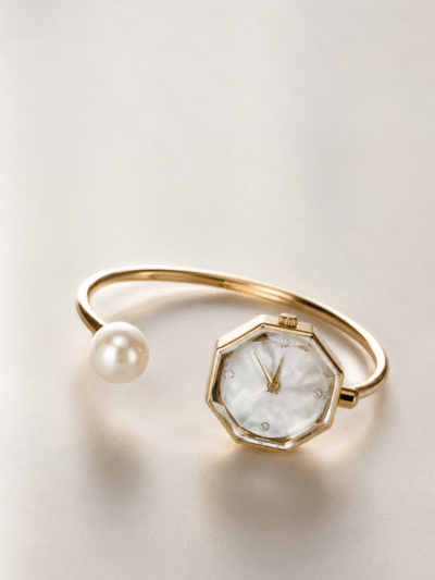 Celeste Pearl Cuff Watch