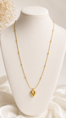 Golden Aura Heart Necklace