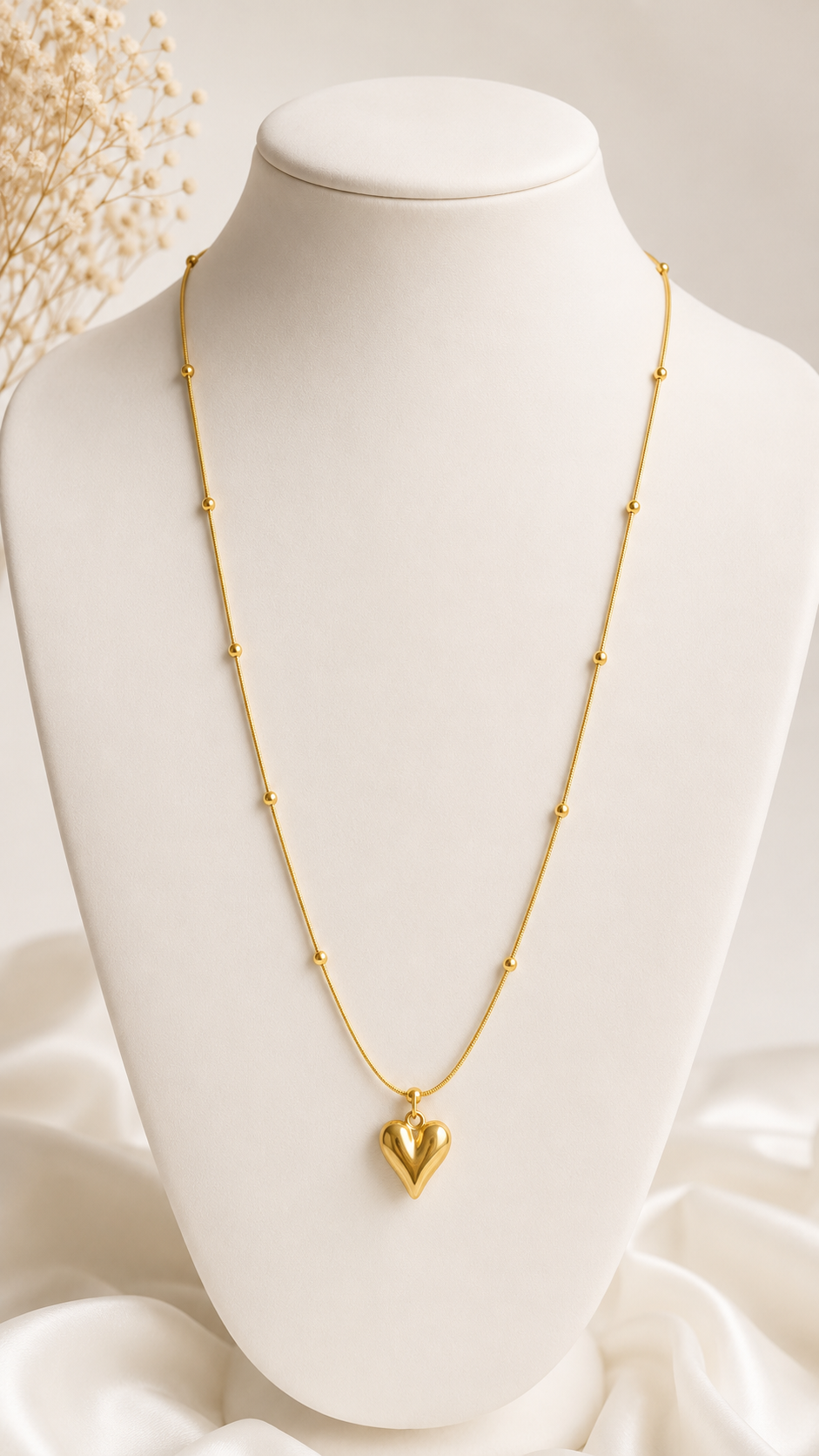 Golden Aura Heart Necklace