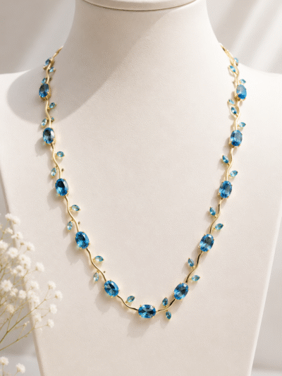 Azure Aqua Statement Necklace