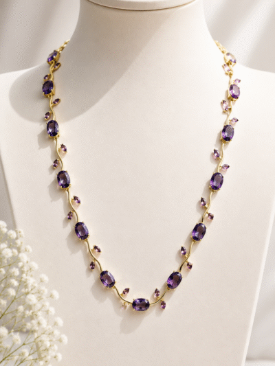 Midnight Vine Crystal Necklace